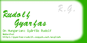 rudolf gyarfas business card