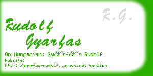 rudolf gyarfas business card